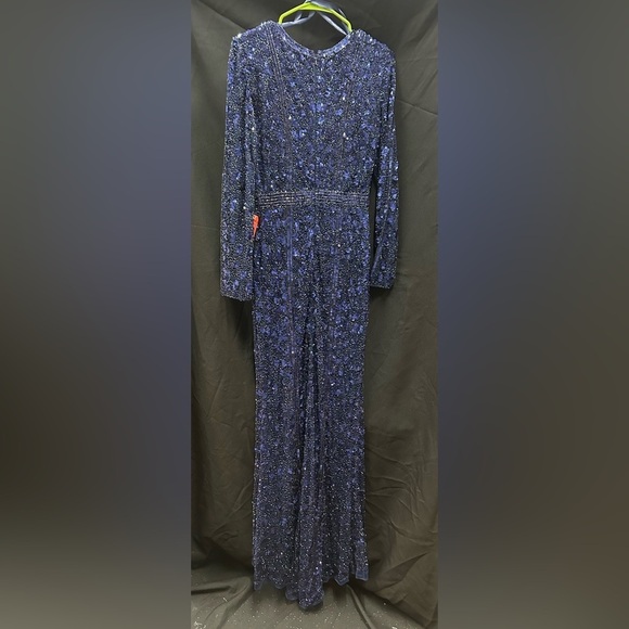 MAC DUGGAL 5002 NWOT Embellished Front Slit Long Sleeve Gown - Picture 5 of 7